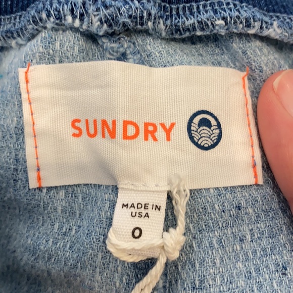 Sundry Pants Blue Drawstring Stripes - Picture 5 of 7